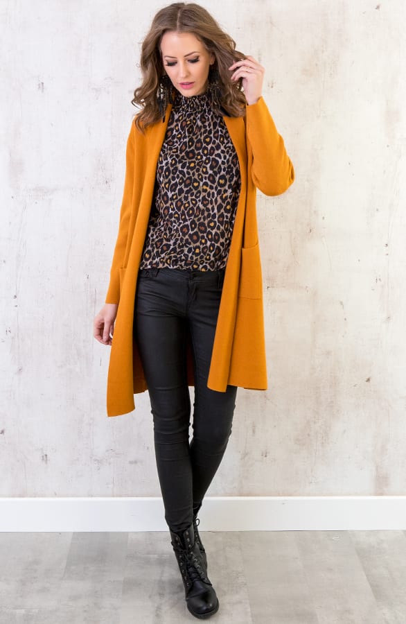 Panter Blouse Col Bruin – shoparchief, foto 6