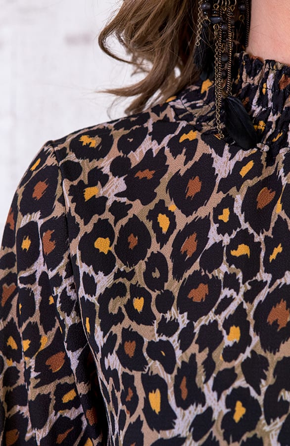 Panter Blouse Col Bruin – shoparchief, foto 7