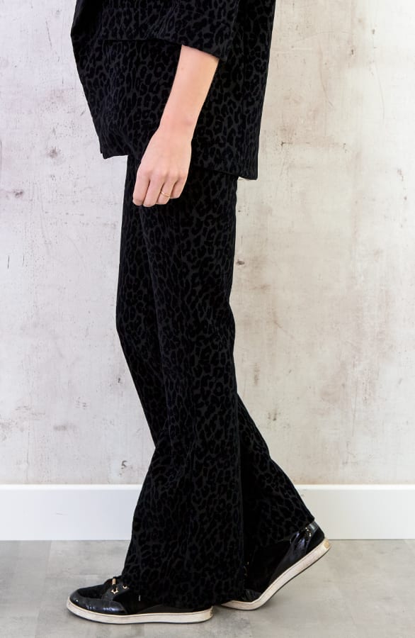 Fluwelen Panter Broek Zwart – shoparchief, foto 3