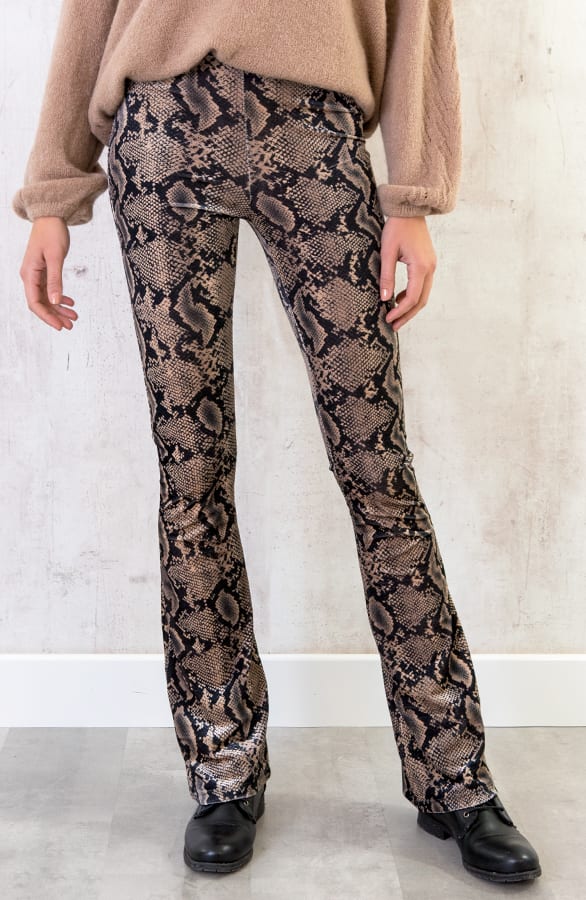 Slangenprint Flared Broek – shoparchief, foto 2