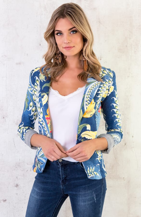 Print Jasje Jeansblauw – shoparchief, foto 3