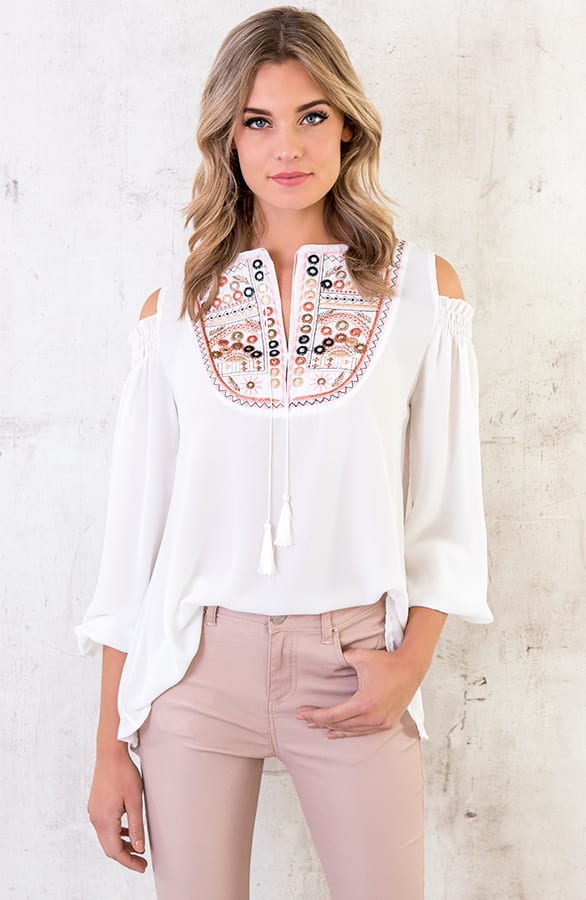 Mirror Ibiza Blouse Wit – shoparchief, foto 2