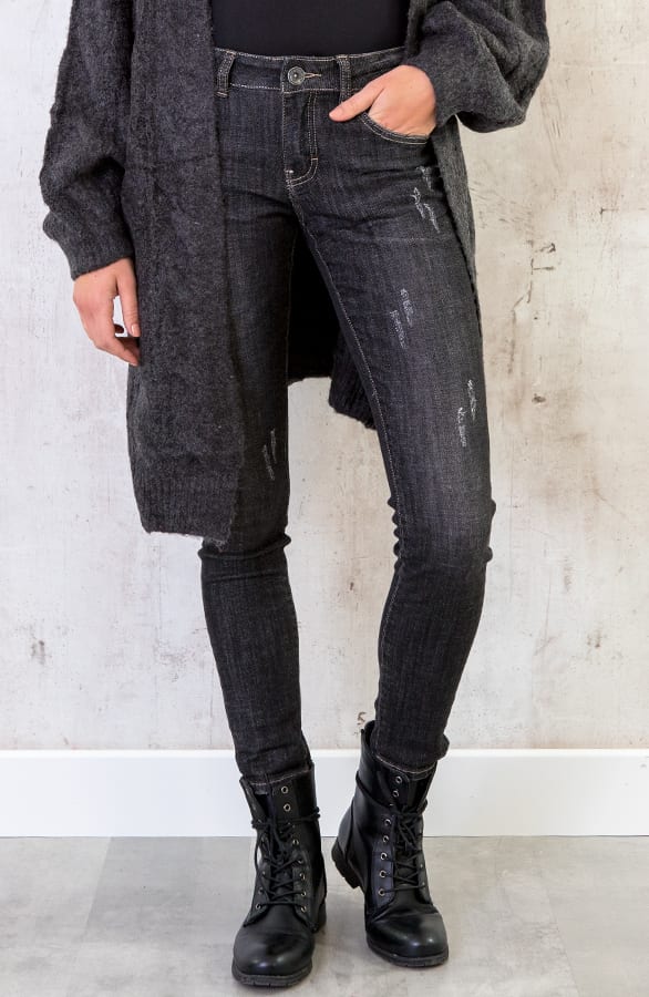 Stretch Jeans Donkergrijs – shoparchief, foto 2