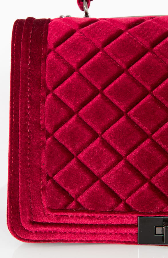 Tas Fluweel Bordeaux – shoparchief, foto 3