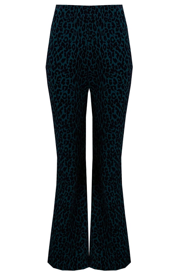 Fluwelen Panter Broek Groen – shoparchief, foto 1