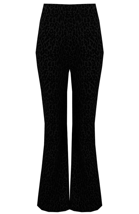 Fluwelen Panter Broek Zwart – shoparchief, foto 1