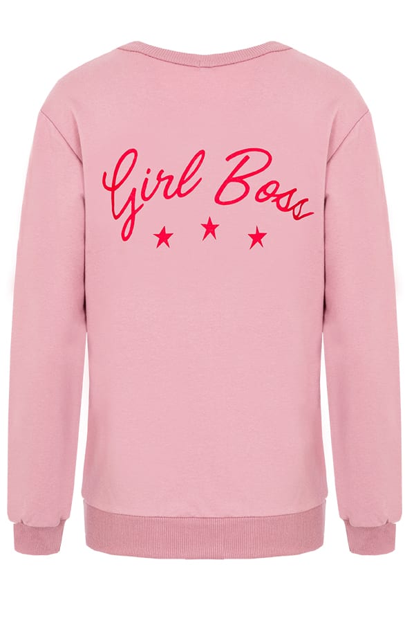 Girl Boss Sweater Oud Roze – shoparchief, foto 1