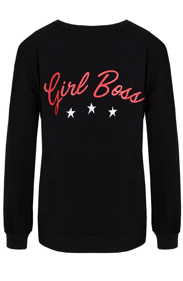 Girl Boss Sweater Zwart – shoparchief, foto 1
