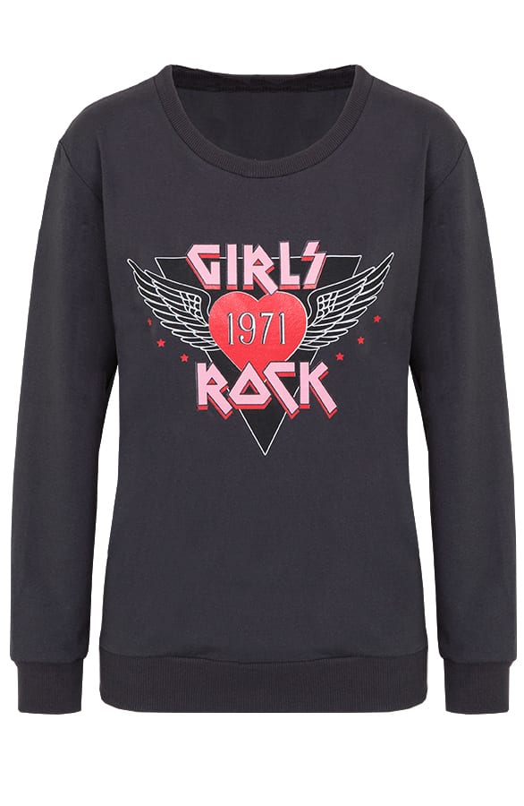Girls Rock Sweater Antraciet – shoparchief, foto 1