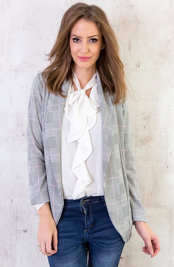 Geblokte Blazer Grijs – shoparchief, foto 5