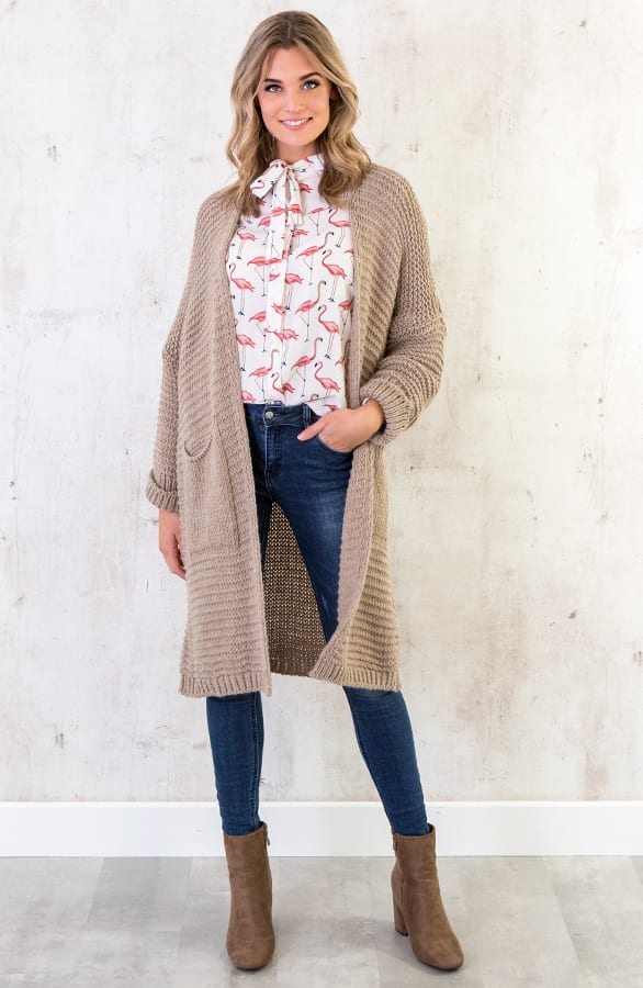 Suede enkellaarzen Taupe – shoparchief, foto 5