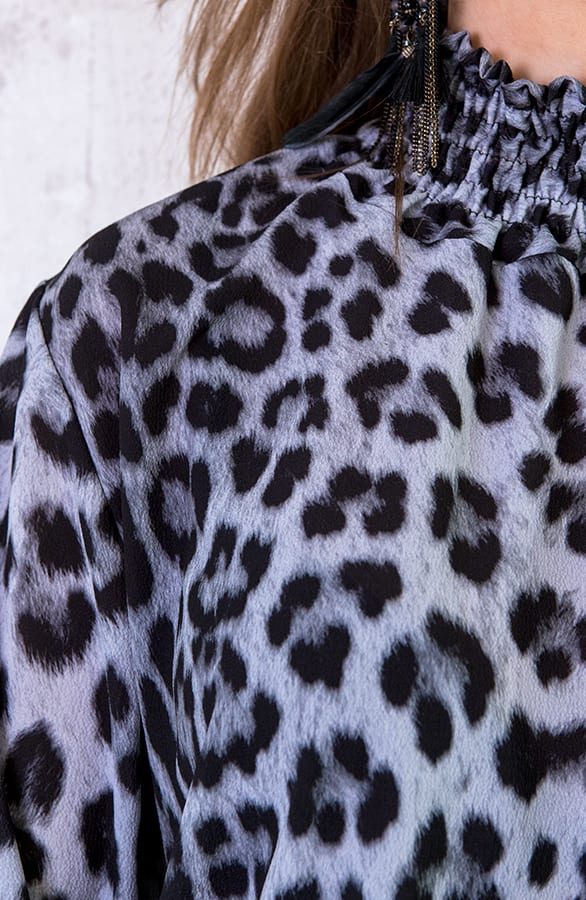 Panter Oversized Blouse Grijs – shoparchief, foto 6