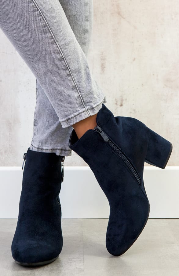 Suede Enkellaarzen Deluxe Marine – shoparchief, foto 3