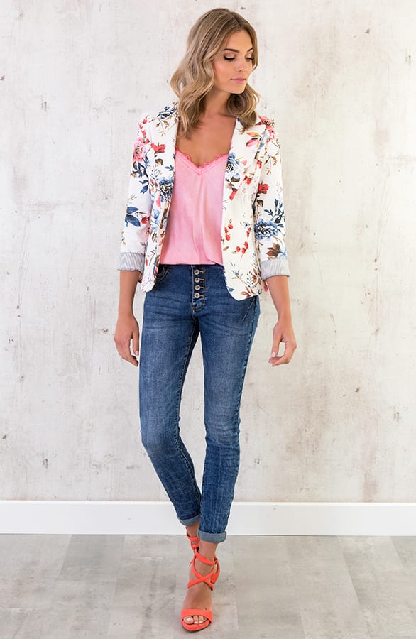 Bloemen Jasje Koraal Blauw – shoparchief, foto 3