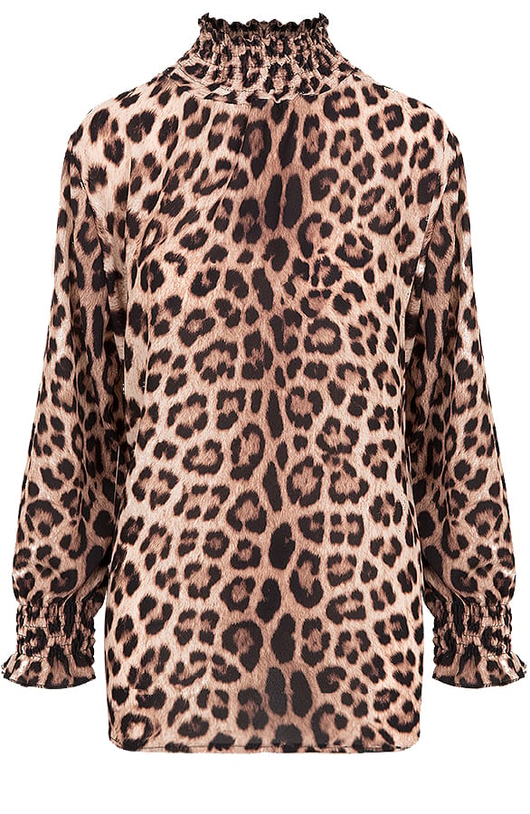 Panter Oversized Blouse Bruin – shoparchief, foto 1