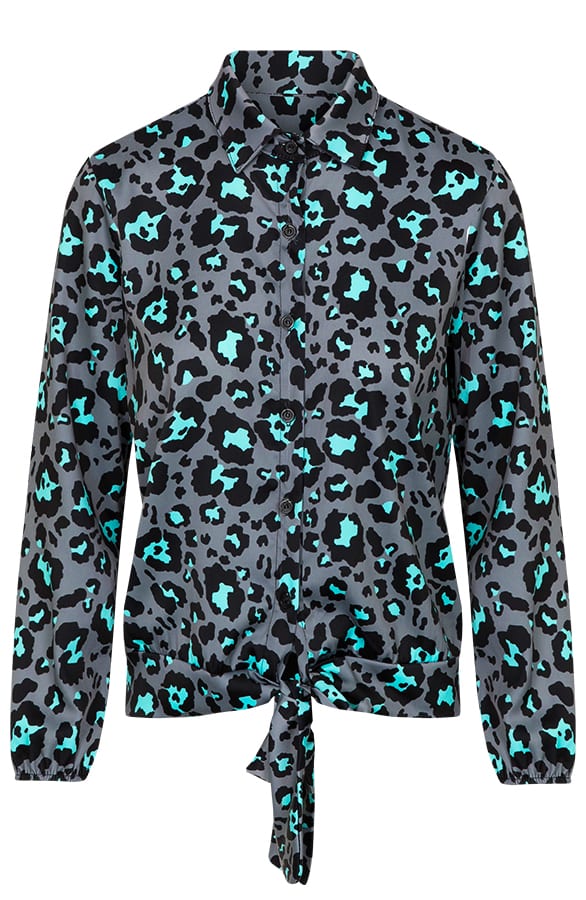 Panter Strik Blouse Grijs – shoparchief, foto 1