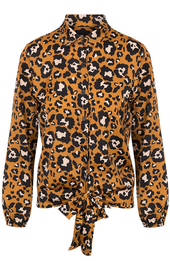 Panter Strik Blouse Oker – shoparchief, foto 1