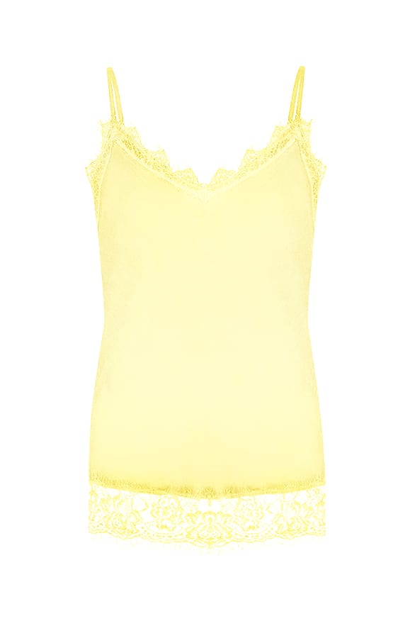 Romance Lace Top Pastelgeel – shoparchief, foto 1