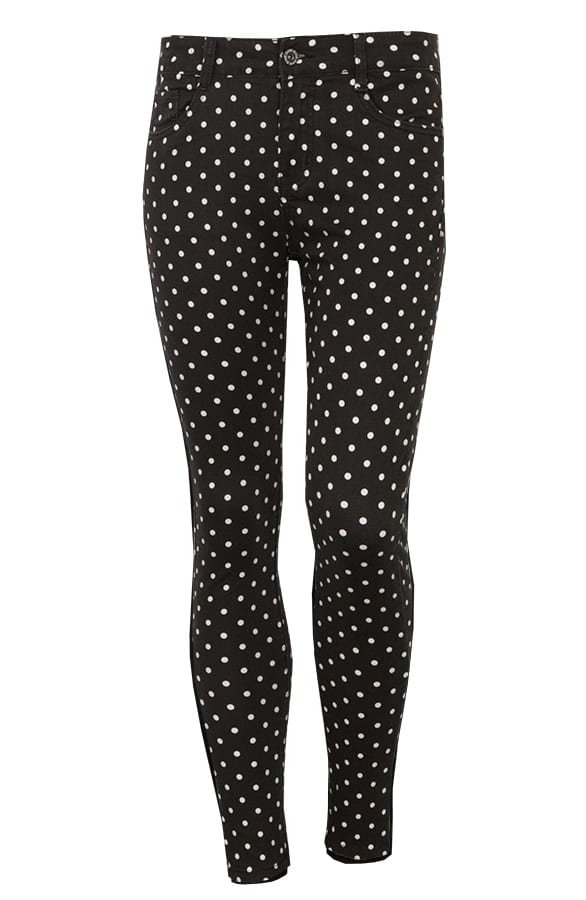 Stippen Skinny Jeans Zwart – shoparchief, foto 1