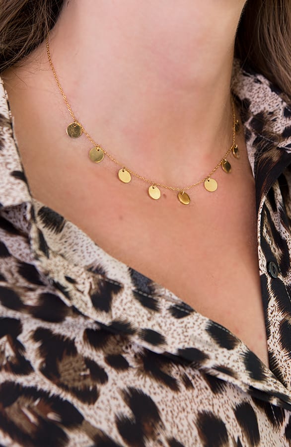 Coins Ketting Minimal Goud – shoparchief, foto 2