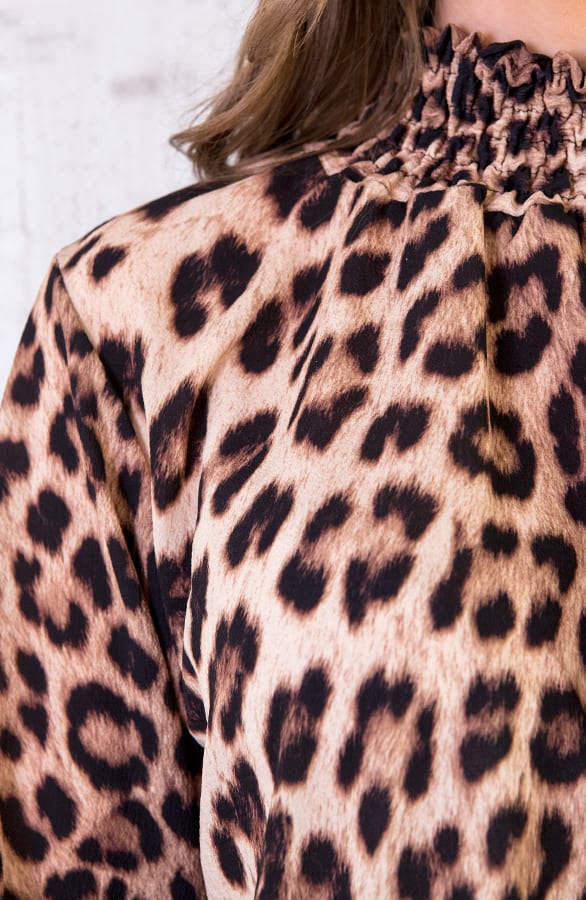 Panter Oversized Blouse Bruin – shoparchief, foto 4