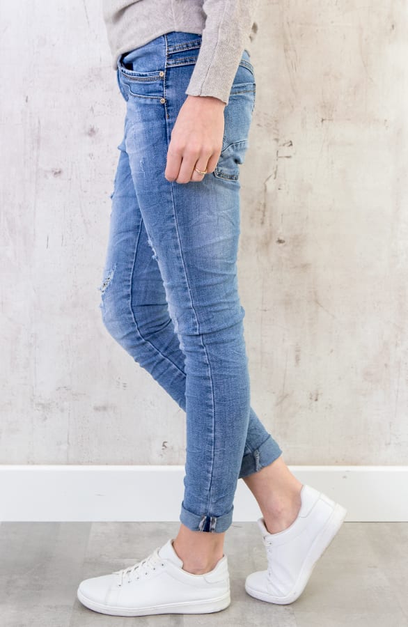 Damaged Leopard Jeans – shoparchief, foto 3