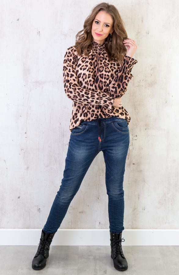 Panter Oversized Blouse Bruin – shoparchief, foto 6