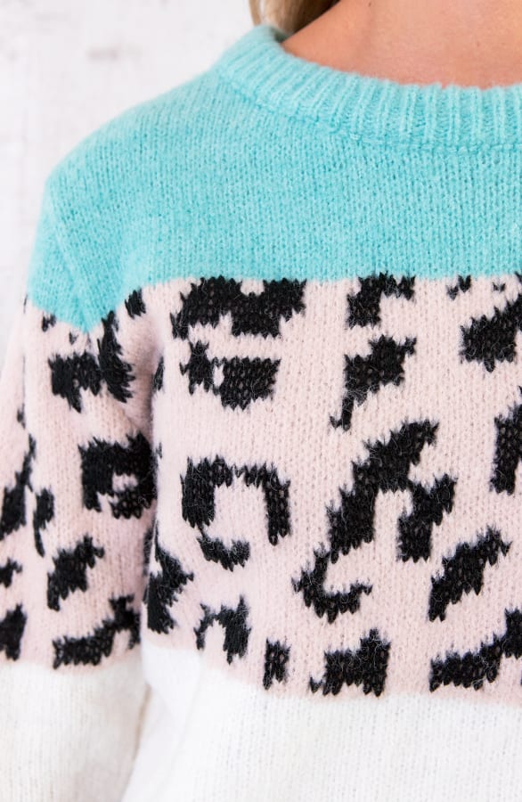 Panter Streep Trui Roze – shoparchief, foto 5