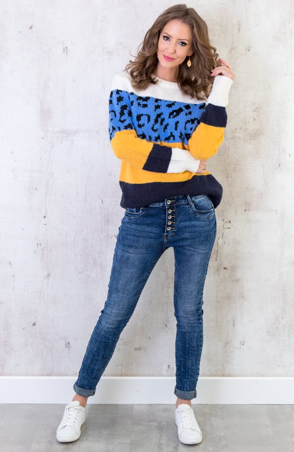Panter Streep Trui Blauw – shoparchief, foto 6