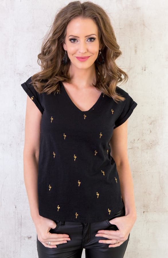 Flamingo Top V Zwart – shoparchief, foto 2
