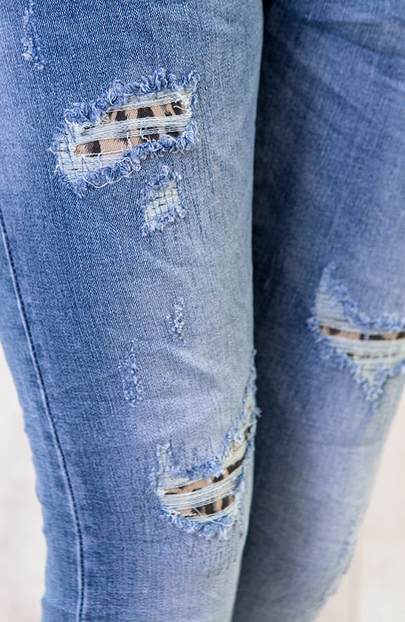 Damaged Leopard Jeans – shoparchief, foto 4
