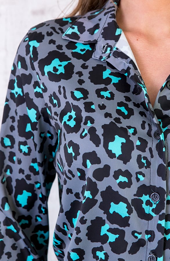 Panter Strik Blouse Grijs – shoparchief, foto 5