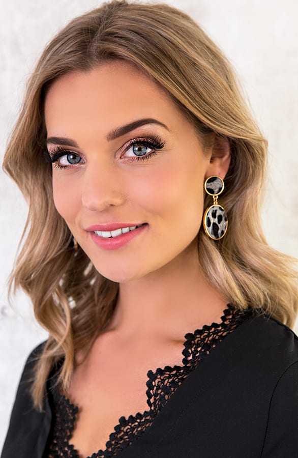 Leopard Circle Oorbellen Grijs – shoparchief, foto 2