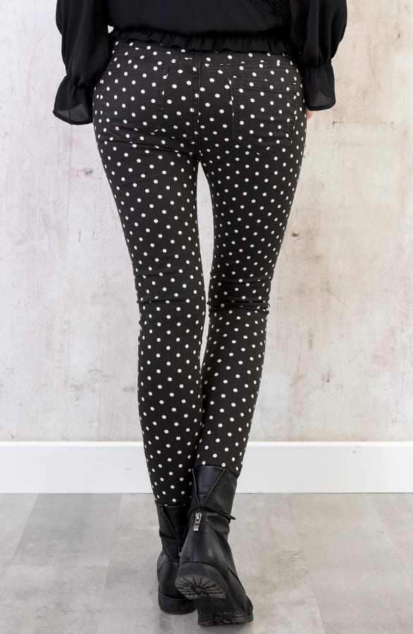 Stippen Skinny Jeans Zwart – shoparchief, foto 4