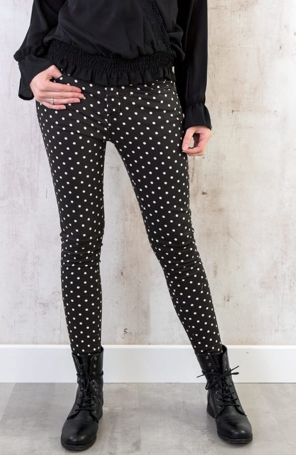 Stippen Skinny Jeans Zwart – shoparchief, foto 2