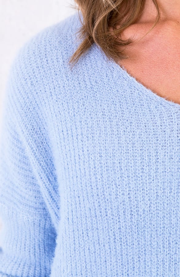 Fluffy V Trui Babyblauw – shoparchief, foto 4