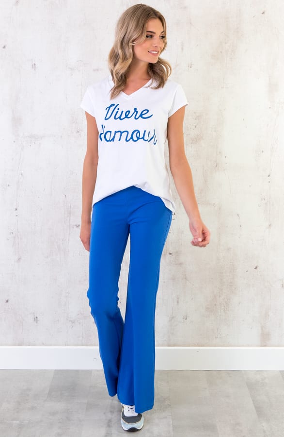 Vivre D Amour Top Wit Kobalt – shoparchief, foto 3