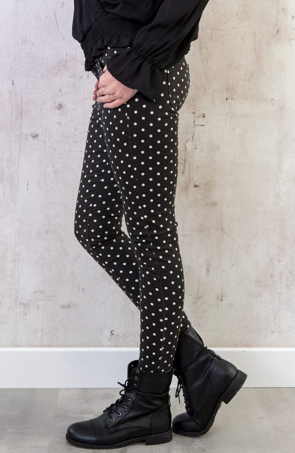 Stippen Skinny Jeans Zwart – shoparchief, foto 3