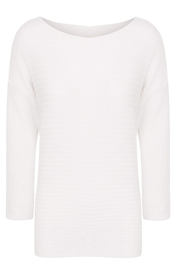 Gebreide Rib Trui Creme – shoparchief, foto 1