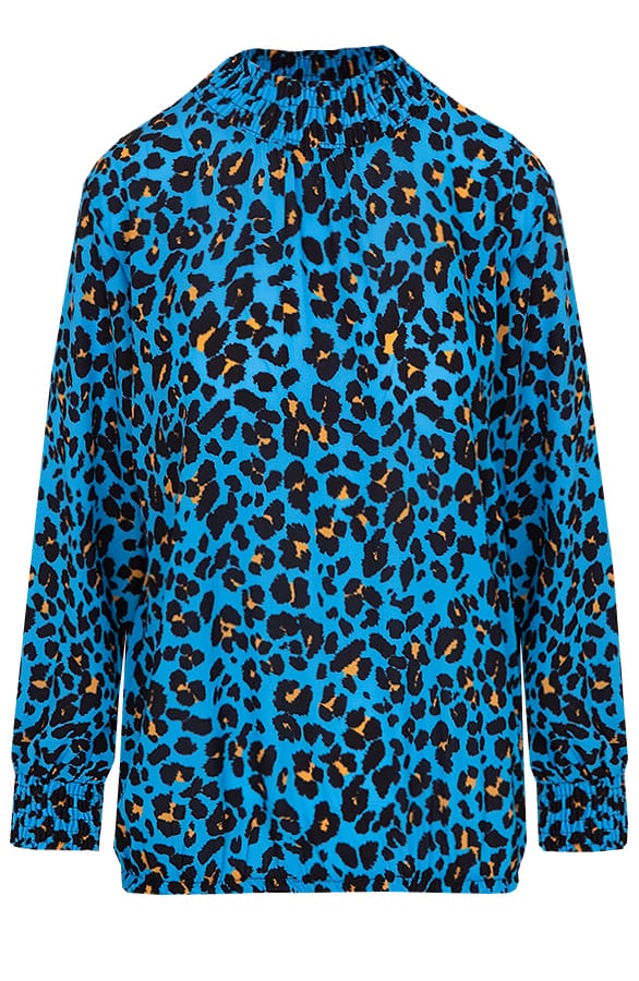 Panter Col Blouse Blauw – shoparchief, foto 1