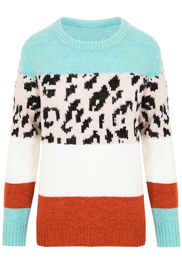 Panter Streep Trui Roze – shoparchief, foto 1