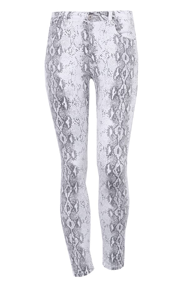Schlangenprint Skinny Jeans Grau, Shoparchiv, Foto 1