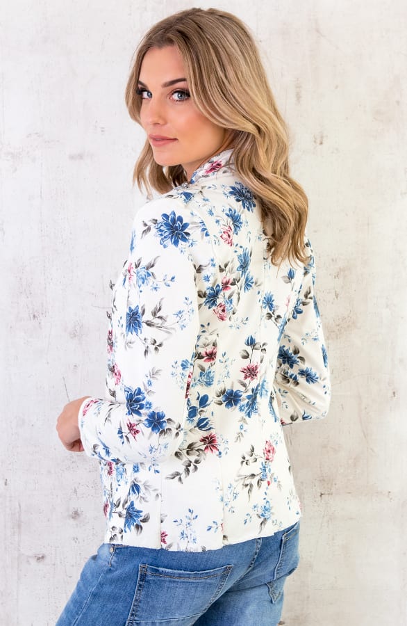 Bloemen Jasje Button Creme – shoparchief, foto 3