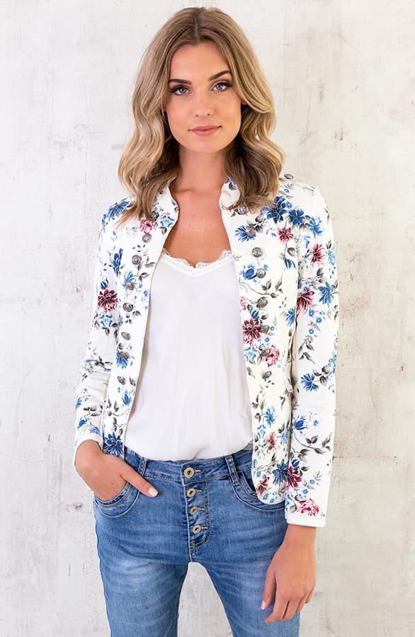 Bloemen Jasje Button Creme – shoparchief, foto 5