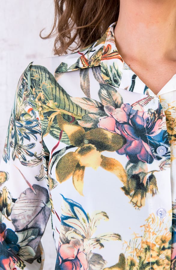 Blouse Met Bloemen Creme – shoparchief, foto 5