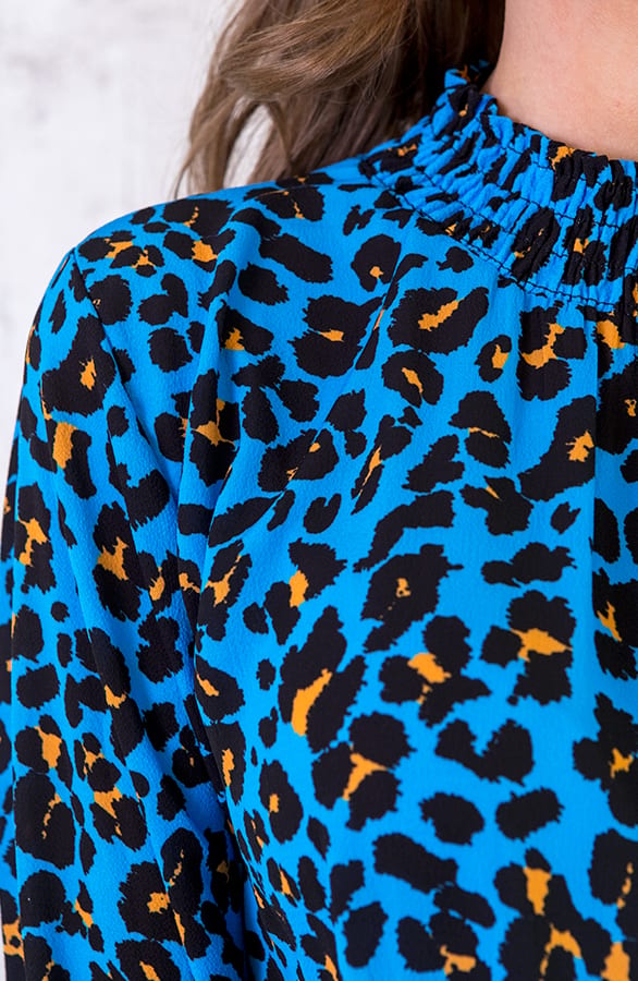 Panter Col Blouse Blauw – shoparchief, foto 5