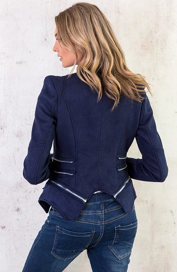 Suede Rits Jasje Marine – shoparchief, foto 4