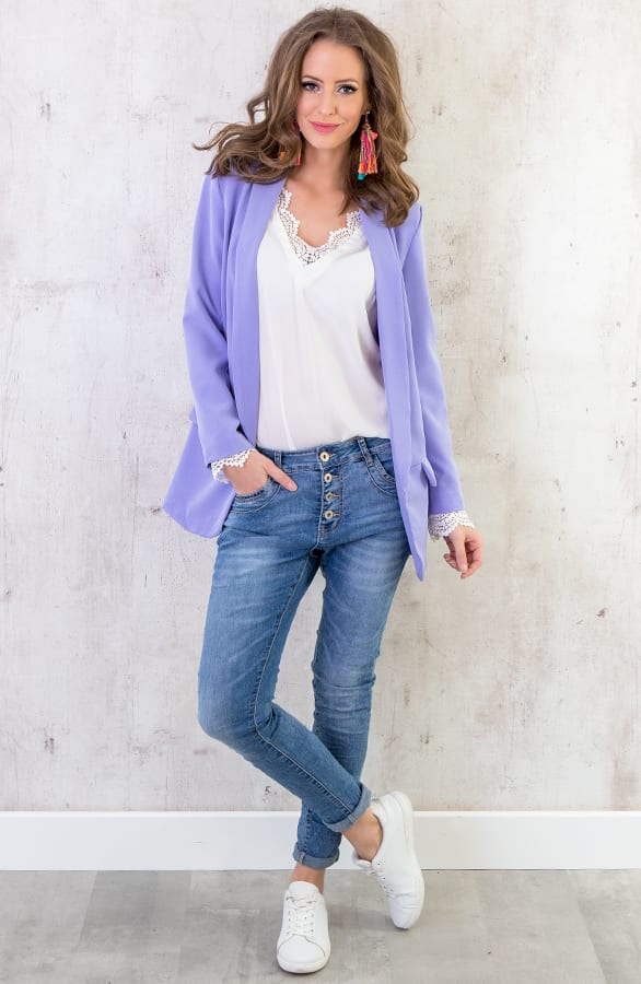 Boyfriend Blazer Lila – shoparchief, foto 4