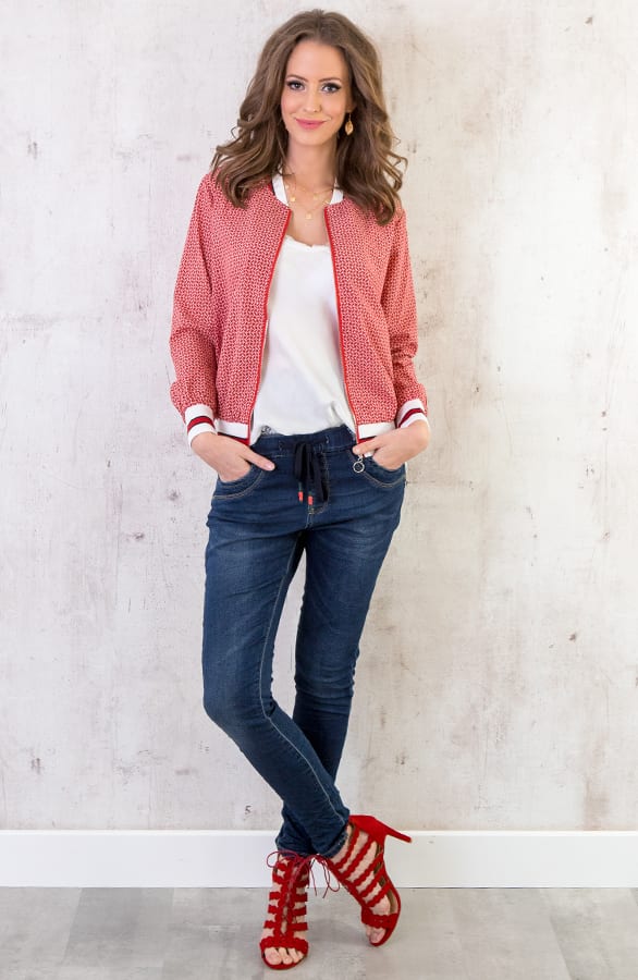 Print Bomber Jasje Rood – shoparchief, foto 6