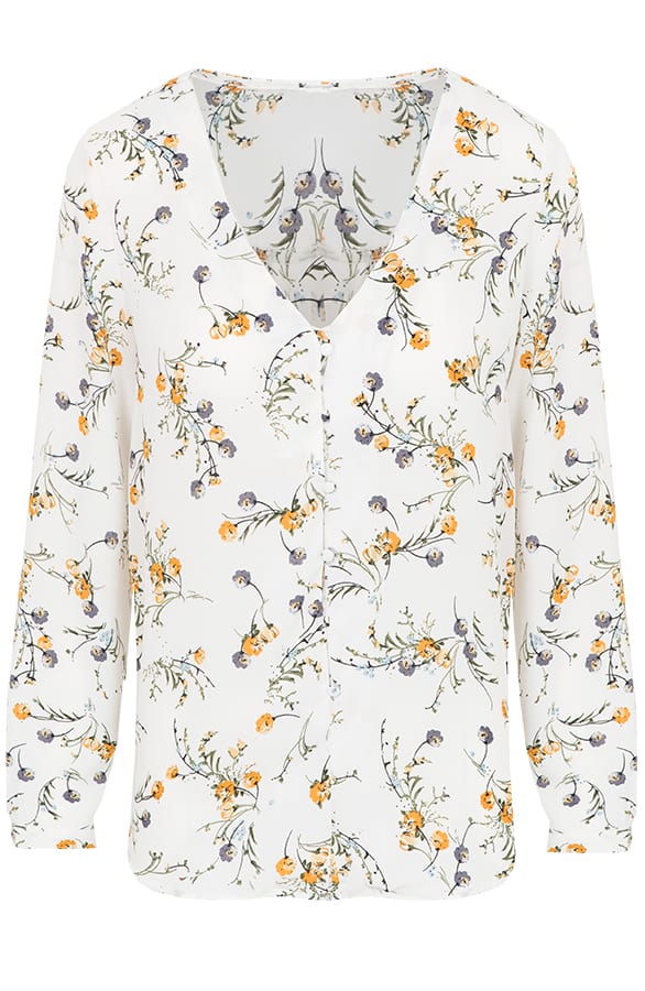 Blouse Bloemen Creme – shoparchief, foto 1